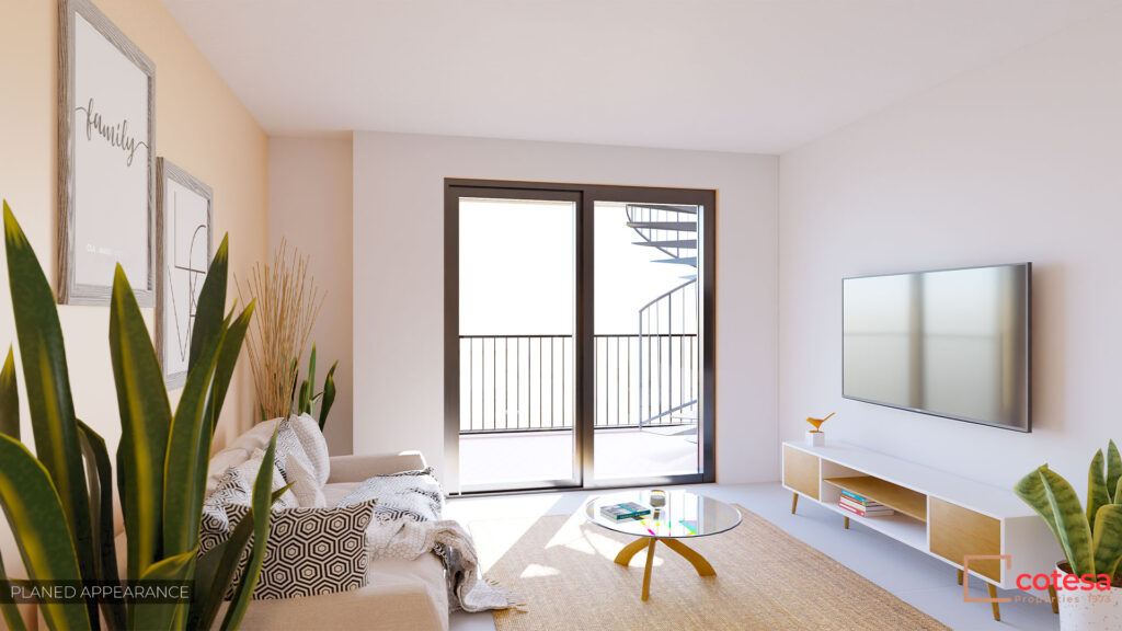 Salón apartamentos edificio Mitjà de Mar - Porto Cristo