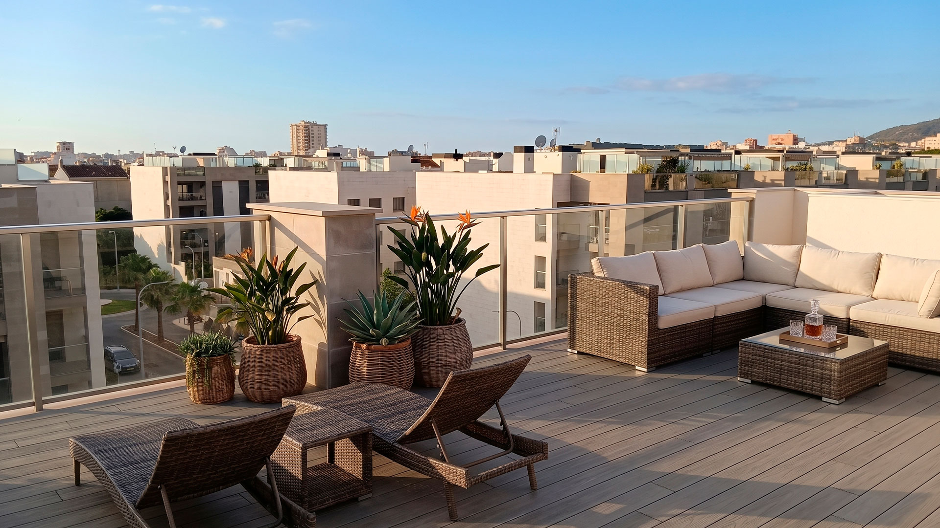 Terraza apartamentos Residencial Can Domenge en Palma